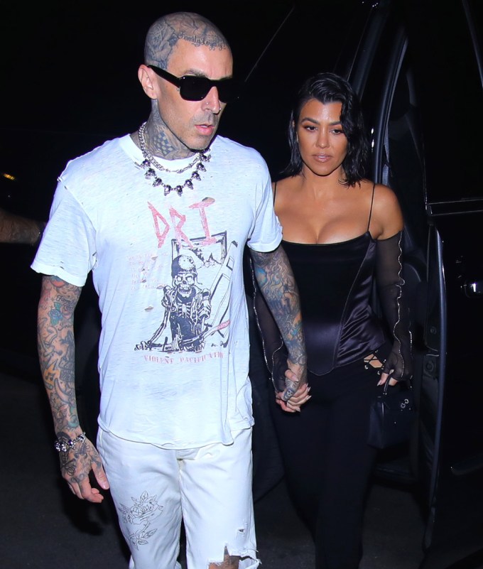 Kourtney Kardashian & Travis Barker At NY Fashion Week