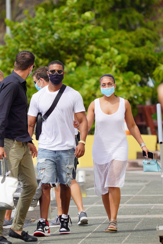 Michael B. Jordan & Lori Harvey Take a Stroll in St. Bart’s