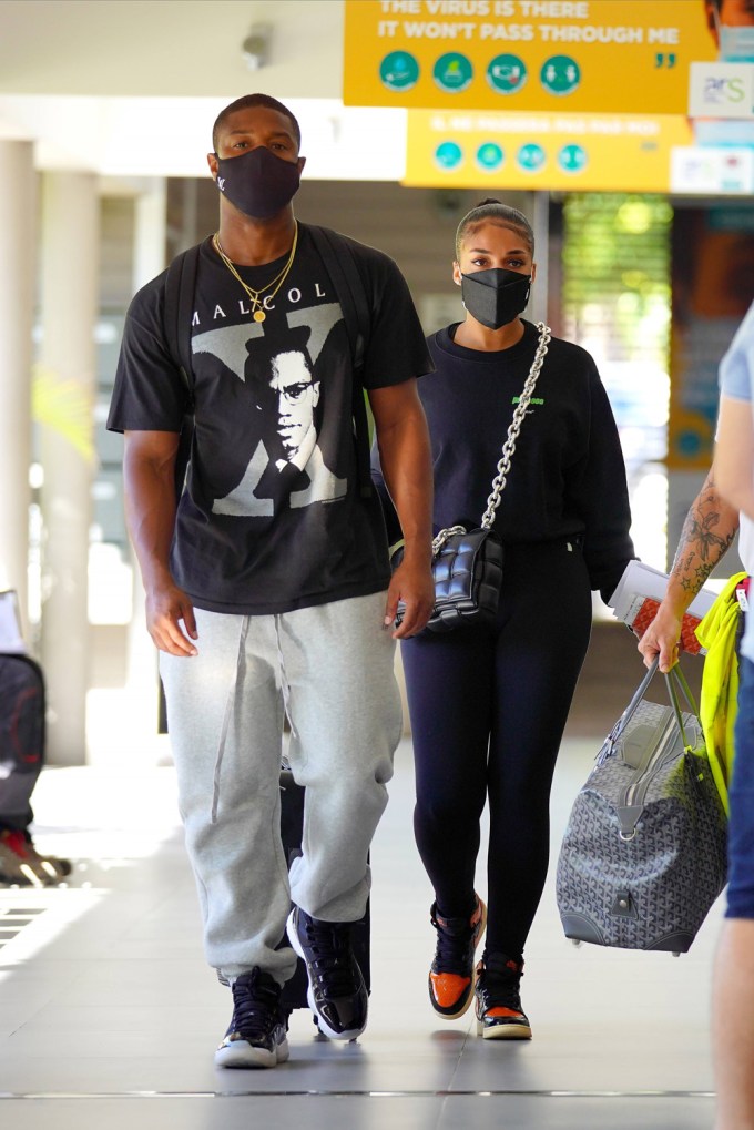 Michael B Jordan & Lori Harvey Leave St. Bart’s