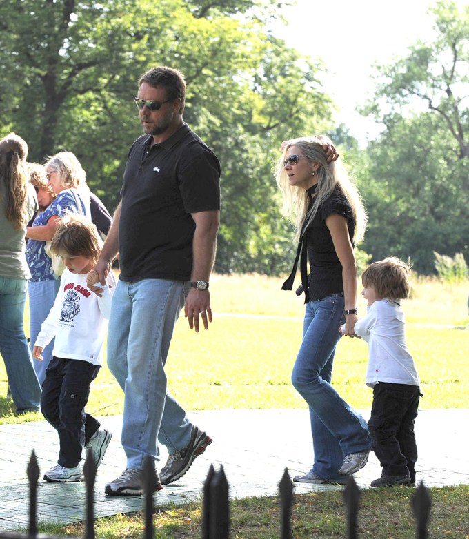 Russell Crowe & His Family