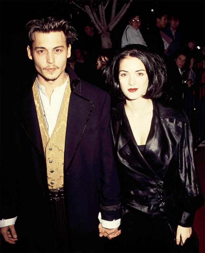 Johnny Depp & Winona Ryder hold hands