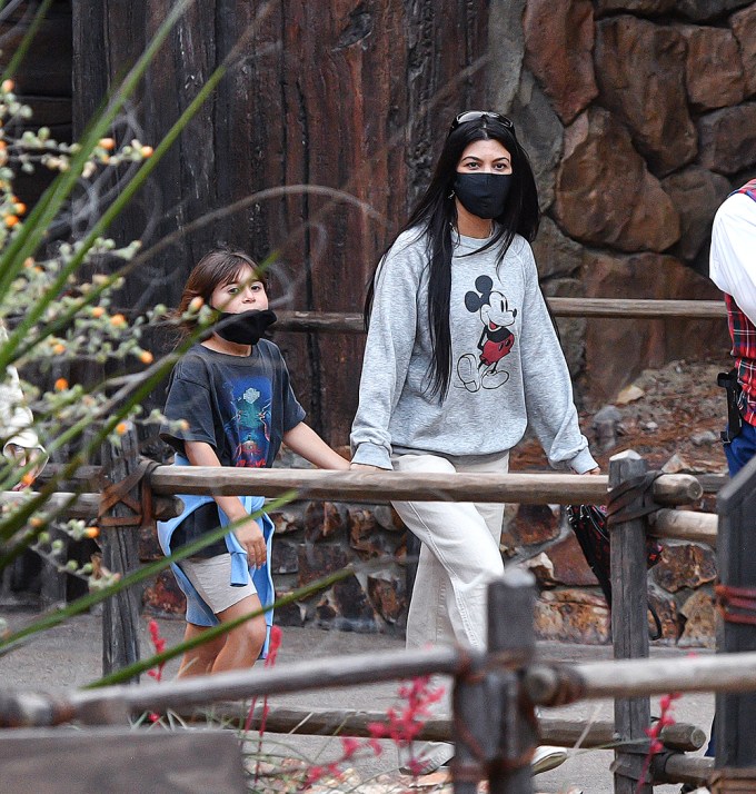 Kourtney Kardashian & Penelope At Disney