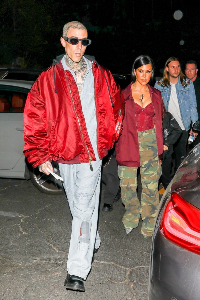 Kourtney Kardashian & Travis Barker Attend Landon Barker’s Concert