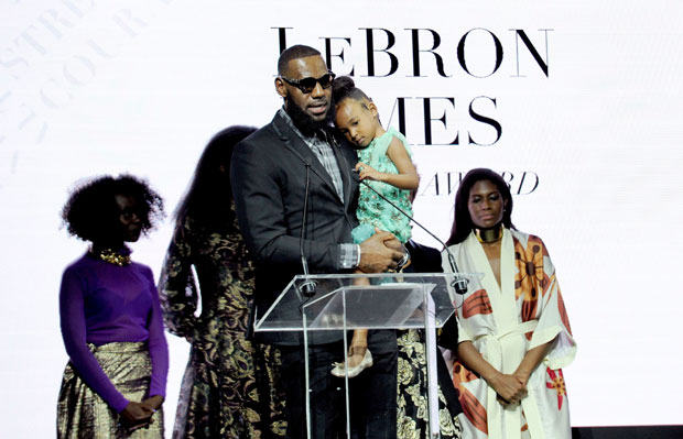 LeBron James and family