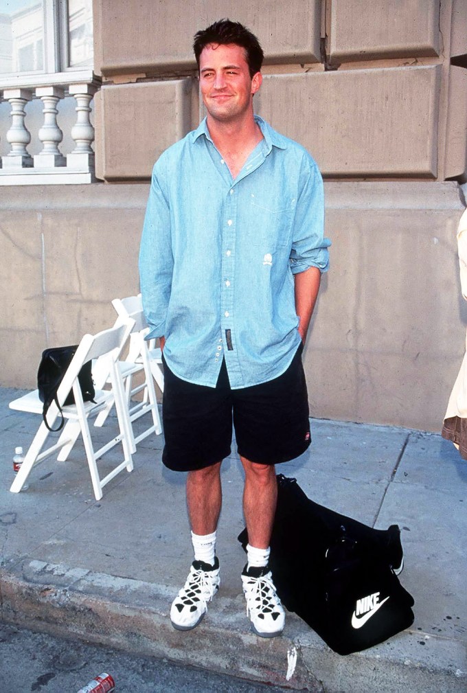 Matthew Perry on Set