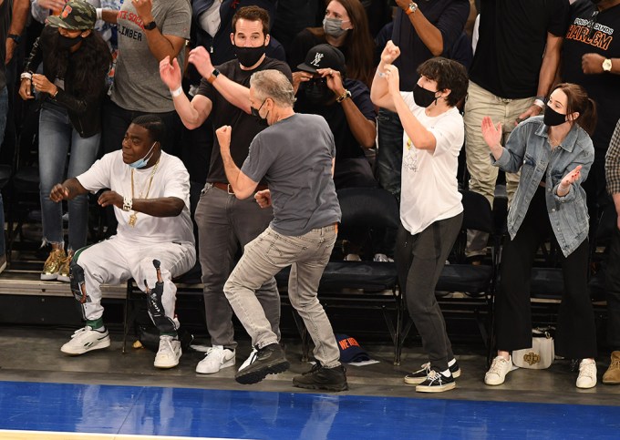Celebrities Attend Game 1 of NBA Playoffs New York Knicks VS Atlanta Hawks at Madison Square Garden
