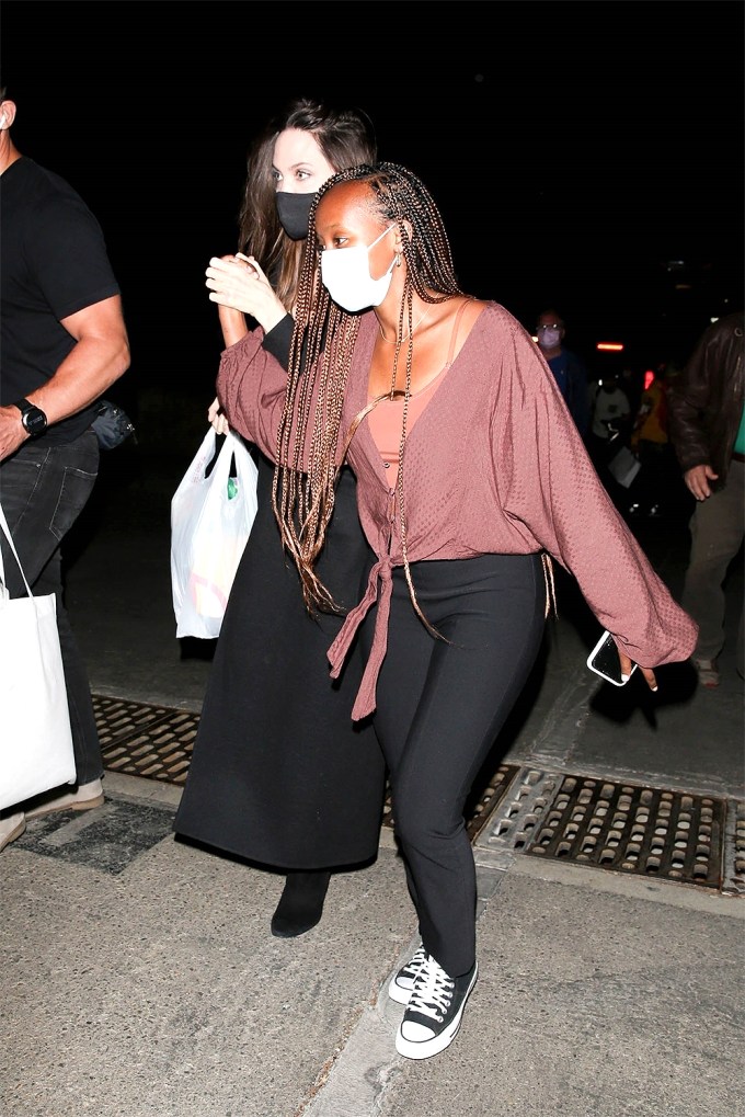 Angelina Jolie & Zahara Jolie-Pitt at a Ziggy Marley Concert