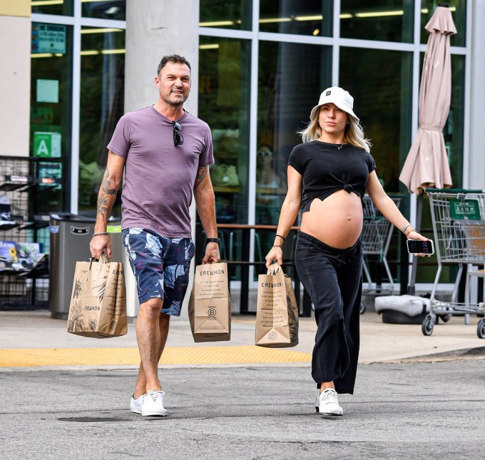 Brian Austin Green & Sharna Burgess Get Groceries