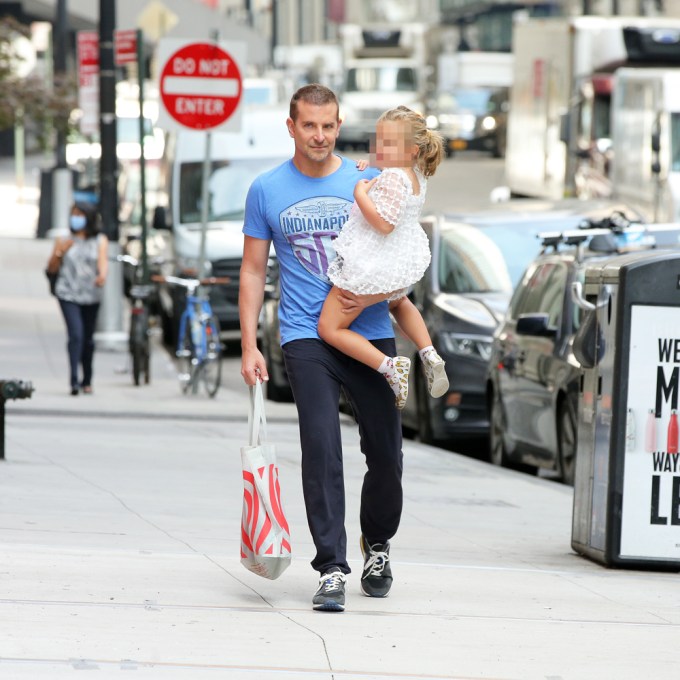 Bradley Cooper Carries Daughter Lea Around NYC