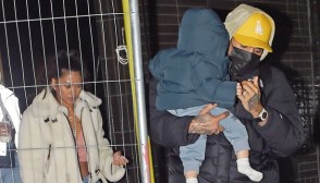 Chris Brown, Ammika Harris and son Aeko