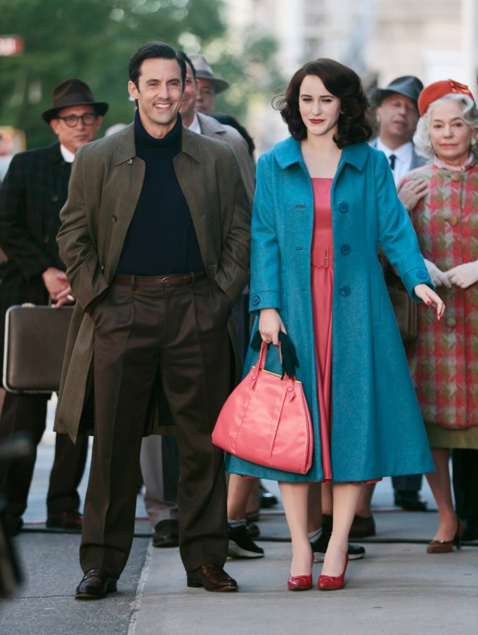 Milo Ventimiglia & Rachel Brosnahan On A Stroll