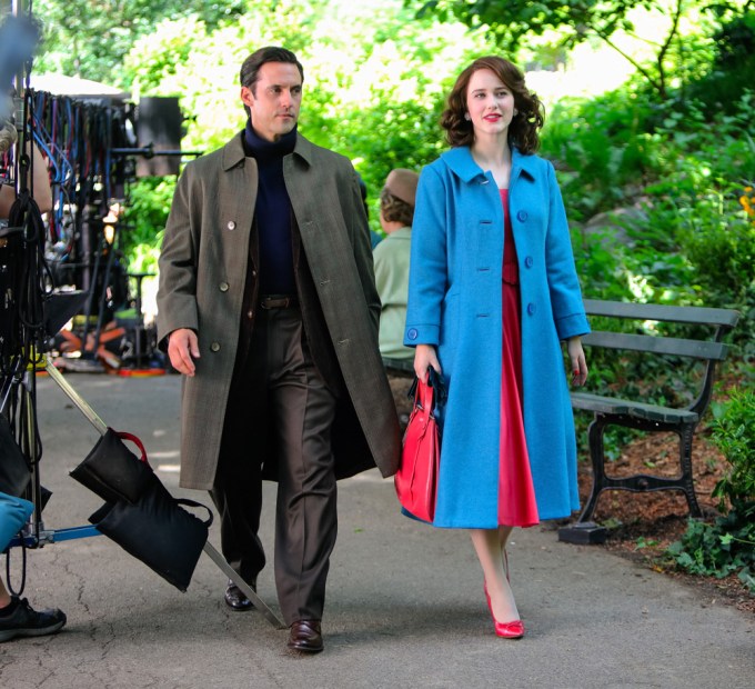 Milo Ventimiglia & Rachel Brosnahan Walking In The Park