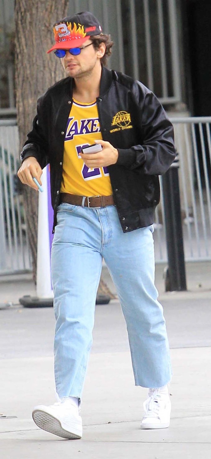 Ray Nicholson Rocking Lakers Gear