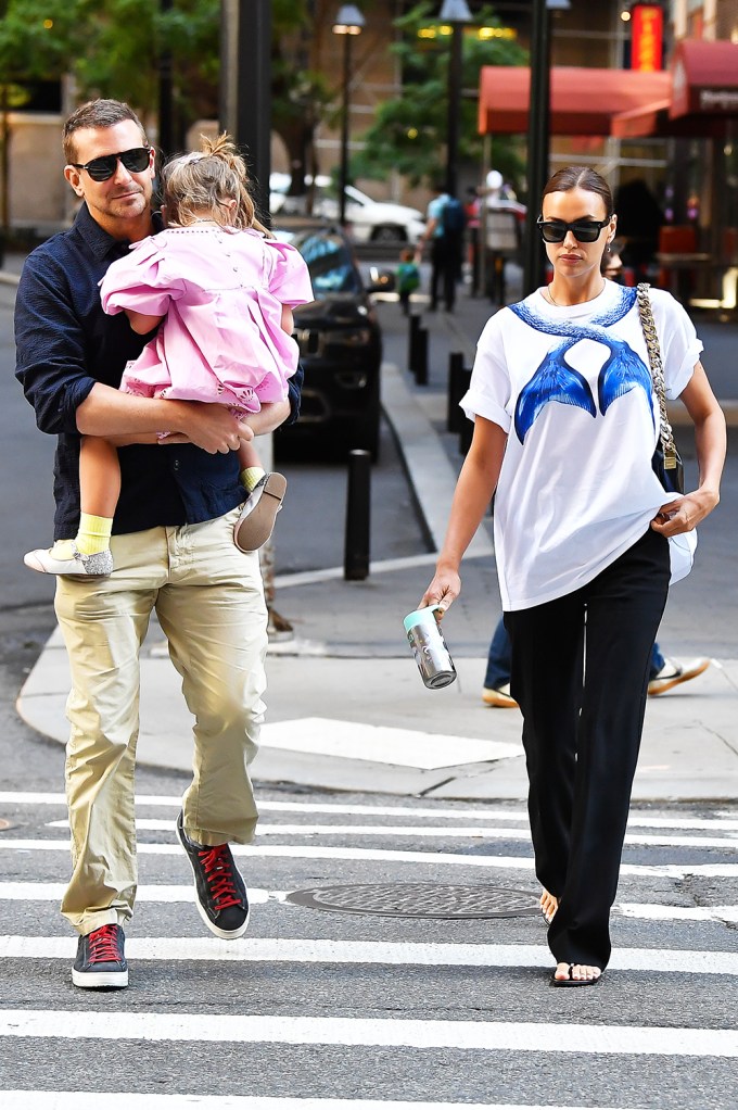 Irina Shayk, Lea Cooper & Bradley Cooper Walk Together