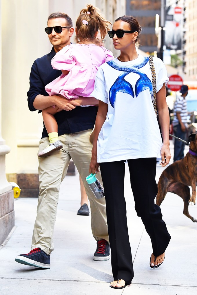 Irina Shayk, Lea Cooper & Bradley Cooper In NYC