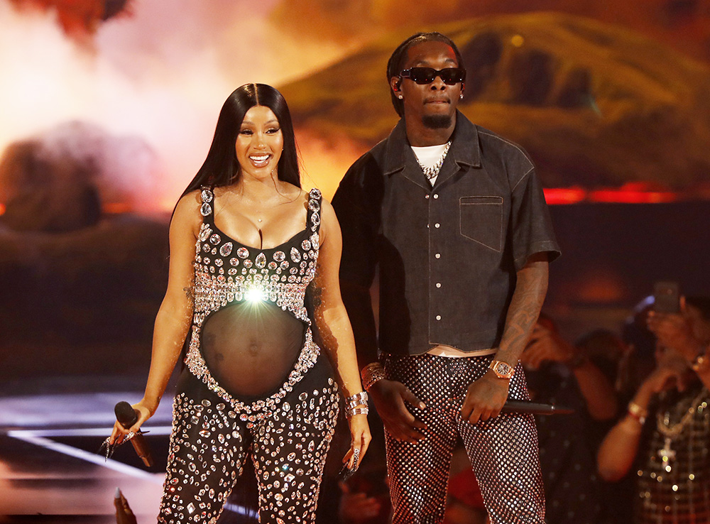 LOS ANGELES, CALIFORNIA - JUNE 27: (L-R) Cardi B and Offset of Migos perform onstage at the BET Awards 2021 at Microsoft Theater on June 27, 2021 in Los Angeles, California. (Photo by Johnny Nunez/Getty Images for BET)