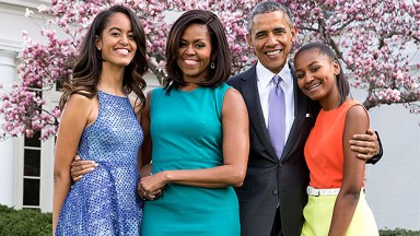 barack, michelle, sasha and malia obama