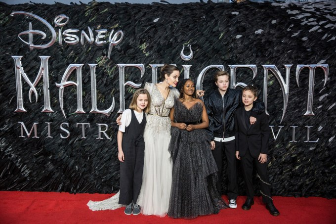 Angelina Jolie & Kids At The Premiere Of ‘Maleficent: Mistress Of Evil’