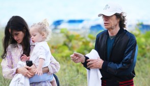 mick jagger with girlfriend melanie and son deveraux