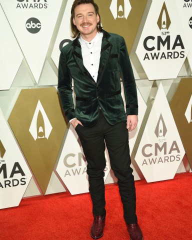 Morgan Wallen arrives at the 53rd annual CMA Awards at Bridgestone Arena, in Nashville, Tenn
53rd Annual CMA Awards - Arrivals, Nashville, USA - 13 Nov 2019