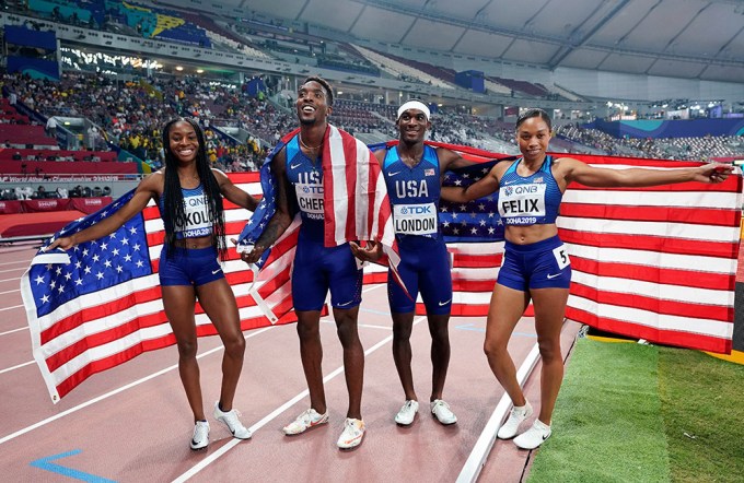 Allyson Felix at the 2019 Athletics Worlds Championship