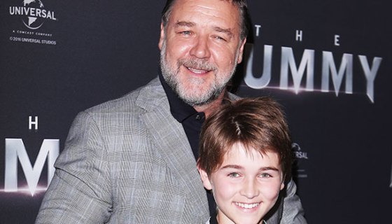 Russell Crowe with son Tennyson