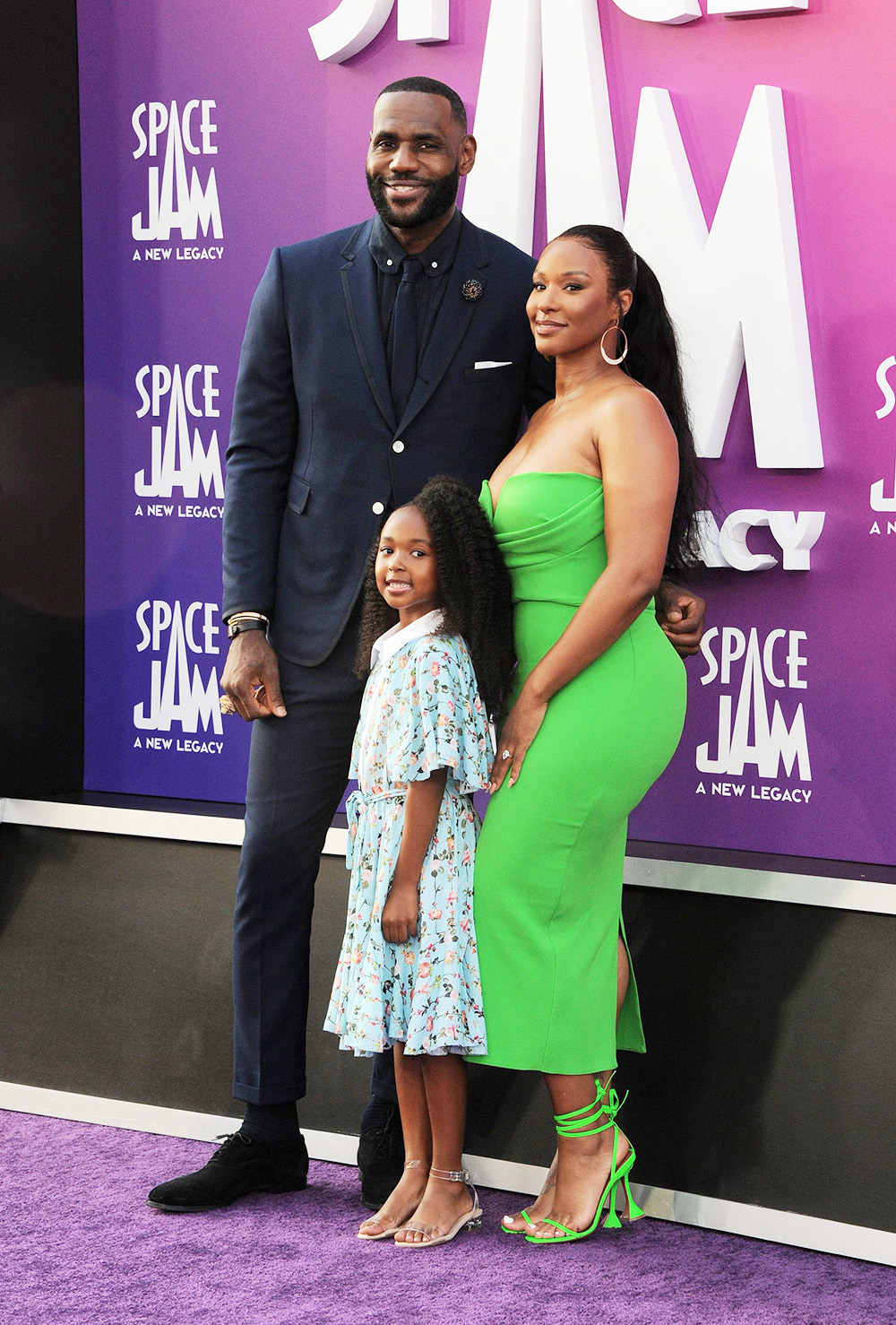 LeBron James, Zhuri Nova James, and Savannah Brinson
'Space Jam: A New Legacy' film premiere, Arrivals, Los Angeles, California, USA - 12 Jul 2021