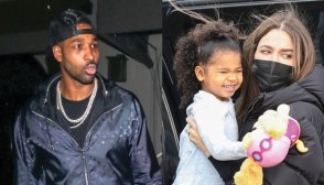 tristan thompson, true thompson and khloe kardashian