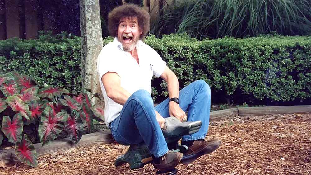 BOB ROSS: HAPPY ACCIDENTS, BETRAYAL & GREED, Bob Ross, 1980s, 2021. © Netflix /Courtesy Everett Collection