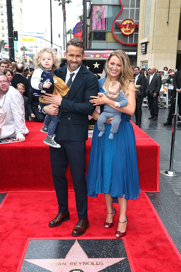 Blake Lively & Ryan Reynolds with their kids