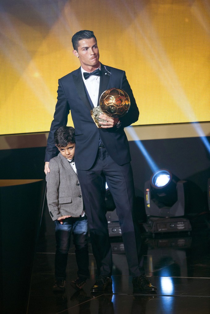 Cristiano Ronaldo with his son Cristiano Jr.