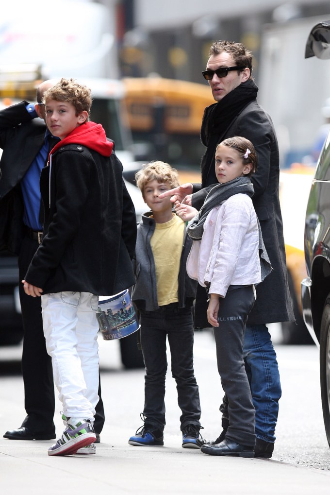 Jude Law Out in NYC With Family