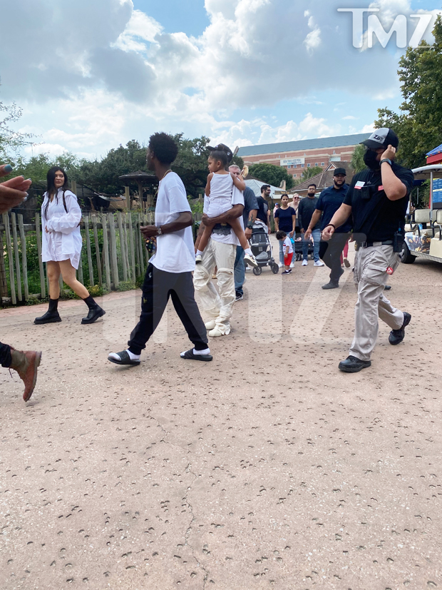 Kylie Jenner, Travis Scott, and Stormi Webster at the Houston Zoo 