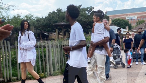 Kylie Jenner & Travis Scott with Stormi