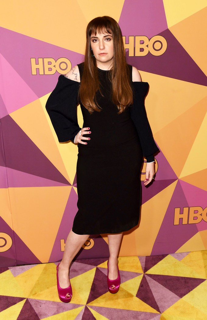 Lena Dunham At An Afterparty For The 2018 Golden Globes