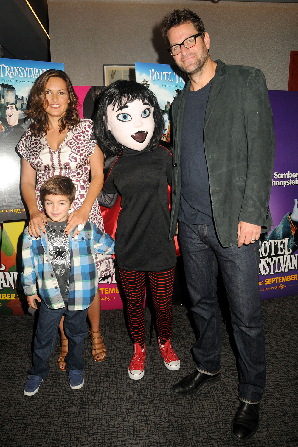 Celebrities and kids at special sneak preview "Hotel Transylvania" in NYC