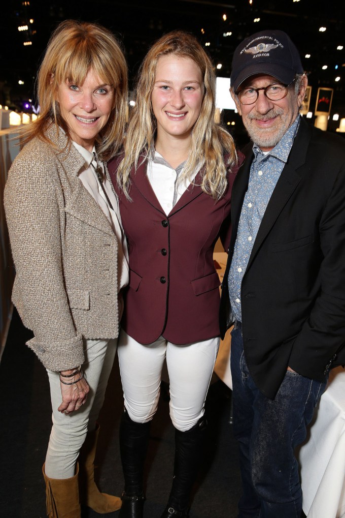 Steven Spielberg With Wife Kate & Daughter Destry in 2015