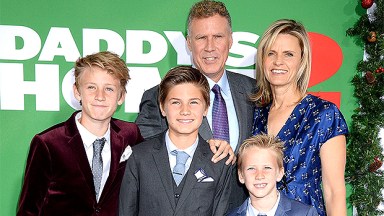 Will Ferrell, Viveca Paulin, Magnus Paulin Ferrell, Mattias Paulin Ferrell and Axel Paulin Ferrell at the 2017 'Daddy's Home 2' film premiere.