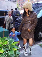 Kylie Jenner and daughter Stormi arrive to lunch together for 1st time since 2nd pregnancy news as they were all smiles at JG Melon in New York City. 10 Sep 2021 Pictured: Kylie Jenner, Stormi Webster. Photo credit: Brian Prahl/MEGA TheMegaAgency.com +1 888 505 6342 (Mega Agency TagID: MEGA785769_001.jpg) [Photo via Mega Agency]