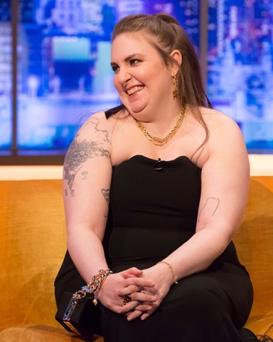 Mandatory Credit: Brian J Ritchie/Hotsauce Editorial Use Only. No MerchandisingMandatory Credit: Photo by Brian J Ritchie/Hotsauce/Shutterstock (10492115an)Lena Dunham'The Jonathan Ross Show', TV show, Series 15, Episode 13, London, UK - 07 Dec 2019