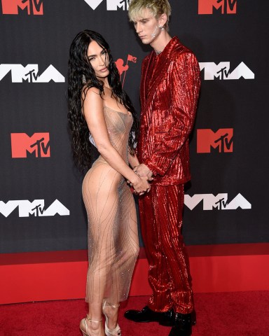 Megan Fox, left, and Machine Gun Kelly arrive at the MTV Video Music Awards at Barclays Center, in New York
2021 MTV Video Music Awards - Arrivals, New York, United States - 12 Sep 2021