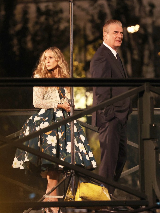 Sarah Jessica Parker & Chris Noth In Paris