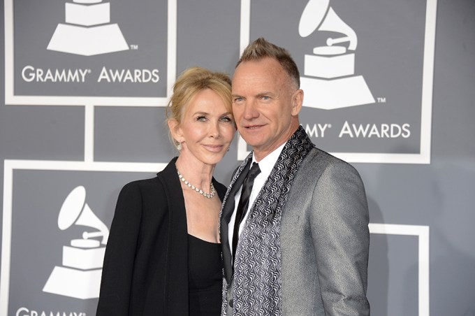 Sting and Trudie Styler at the 2013 Grammy Awards