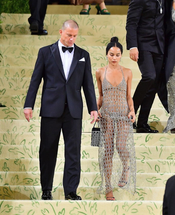 Channing Tatum and Zoe Kravitz leave the MET Gala hand in hand