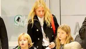 Gwyneth Paltrow, son Moses, and daughter Apple