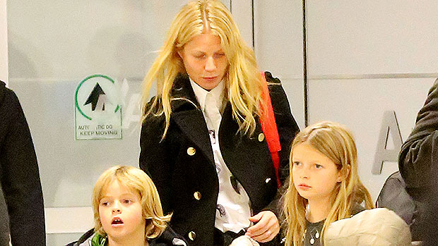 Gwyneth Paltrow, son Moses, and daughter Apple