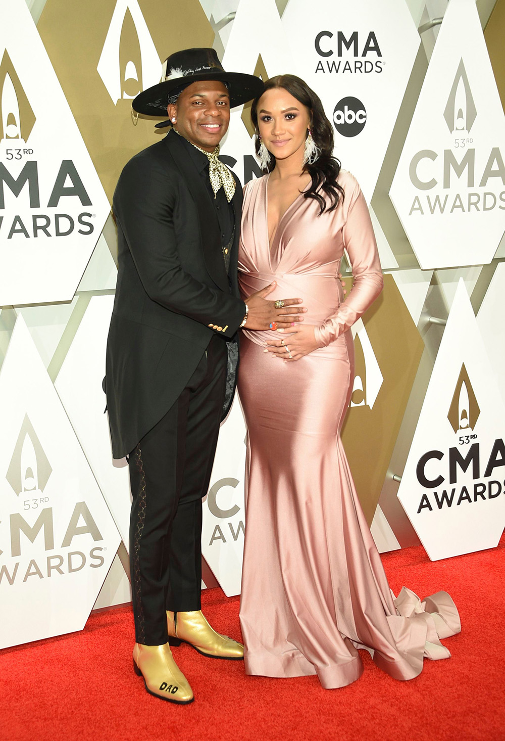 Jimmie Allen, Alexis Gale. Jimmie Allen, left, and Alexis Gale arrive at the 53rd annual CMA Awards at Bridgestone Arena, in Nashville, Tenn
53rd Annual CMA Awards - Arrivals, Nashville, USA - 13 Nov 2019