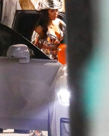 Los Angeles, CA  - *EXCLUSIVE*  - Kim Kardashian looks like a futuristic Cowgirl as she is spotted exiting a leaving a Halloween party at TAO following romance rumors with Pete Davidson after the two were pictured at Knotts Berry Farm together over the weekend!

Pictured: Kim Kardashian

BACKGRID USA 1 NOVEMBER 2021 

USA: +1 310 798 9111 / usasales@backgrid.com

UK: +44 208 344 2007 / uksales@backgrid.com

*UK Clients - Pictures Containing Children
Please Pixelate Face Prior To Publication*