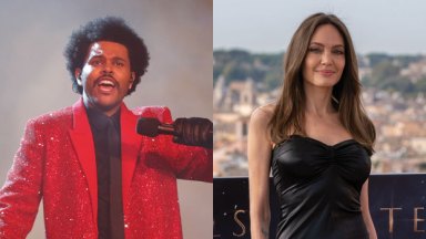 the weeknd, angelina jolie