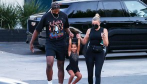 Tristan Thompson & Khloe Kardashian with daughter True